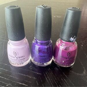 China Glaze Nail Polish Set - Purple Shades mostly full